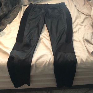 Black pleather leggings